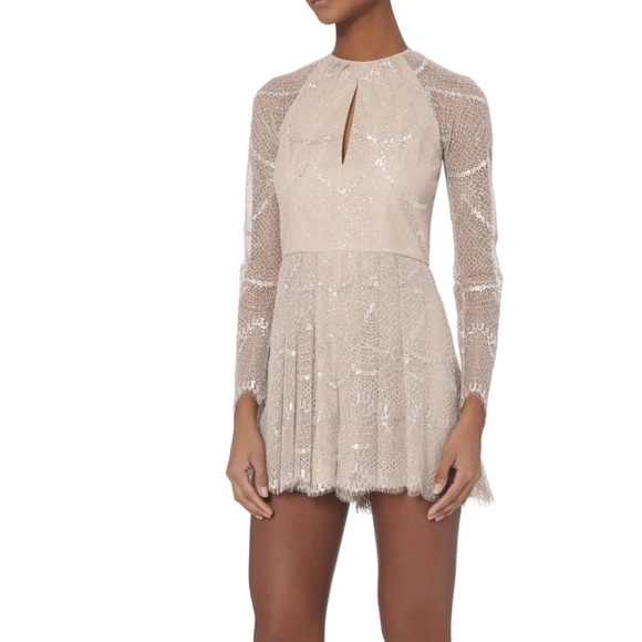 Alexis Pants - Alexis Chanelle Metallic Thread Romper Large